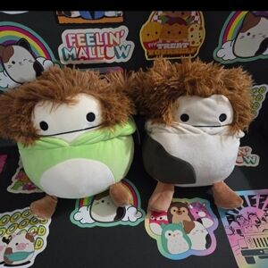 Squishmallows 8" LOT of 2 Benny The Bigfoot In Frog & Cow Costumes. BNWT